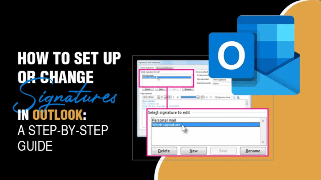 How to change signature in Outlook